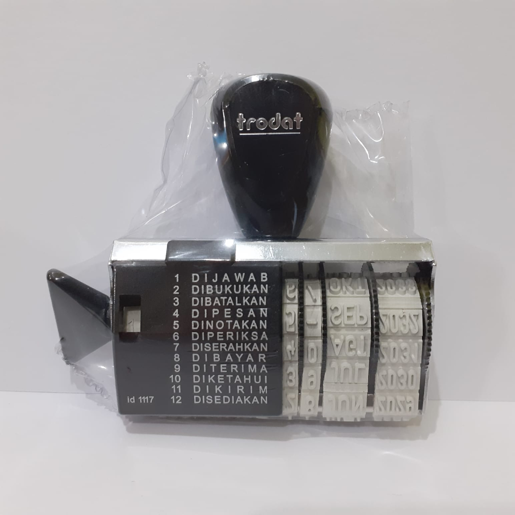 

Trodat 1117 Stempel Tanggal + Text Indonesia Ukuran 4 mm