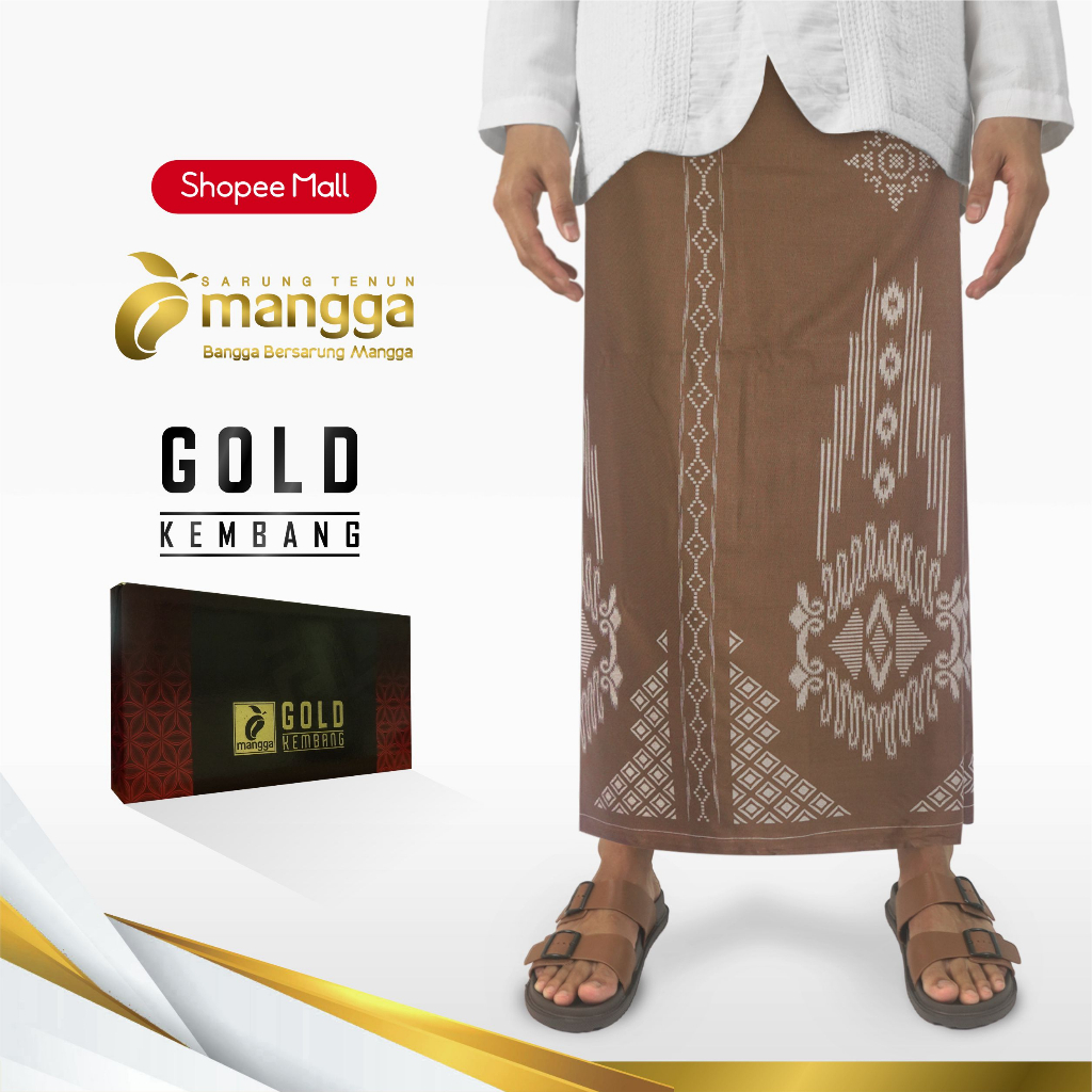Sarung Mangga Gold Kembang Reguler Kuning