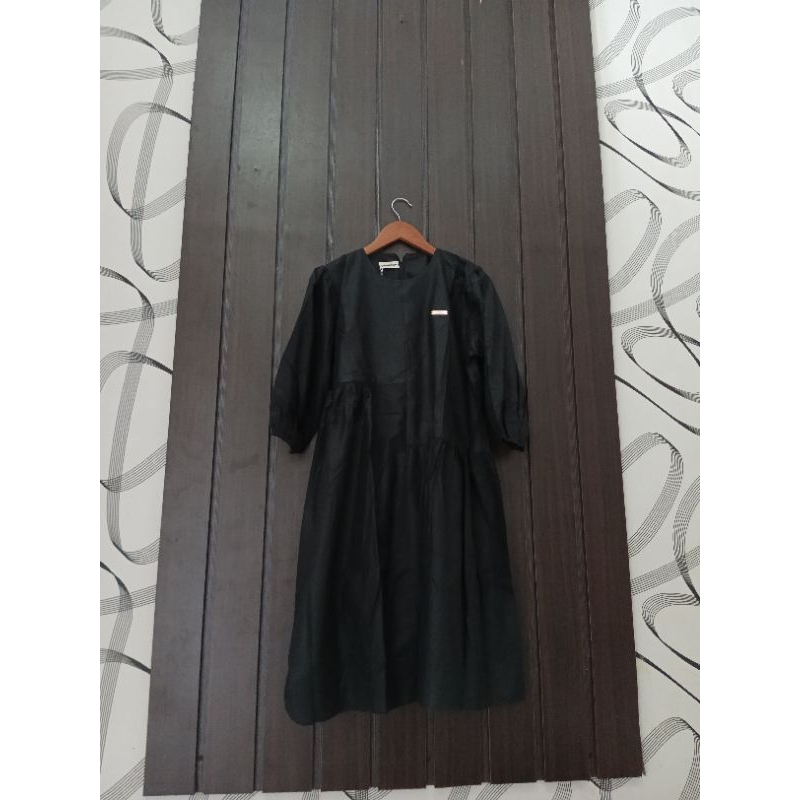 tunik dress katun poplin yarashima new in black