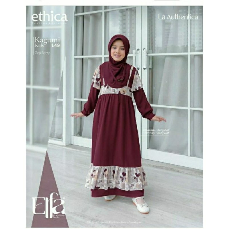 Ethica Elfa 297 Goji Berry Kagumi 289 Kahfi 288 Kagumi Kids 149 Kahfi Kids 205 Baju Muslim Gamis Sarimbit Keluarga Family Series Terbaru Ori Lebaran 2023