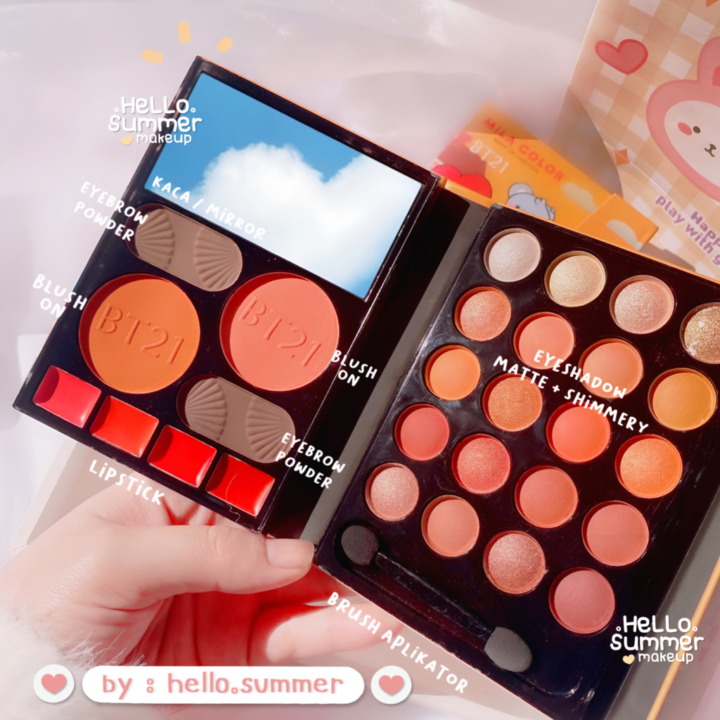 MILA COLOR Book Dairy Makeup Eyeshadow Blush Lipstick Palette