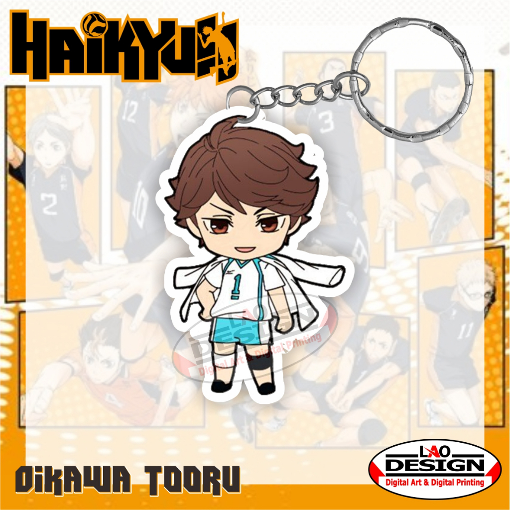 Gantungan Kunci TOORU OIKAWA Haikyuu - Gantungan Kunci Anime Haikyuu - Gantungan Kunci Akrilik - Gan