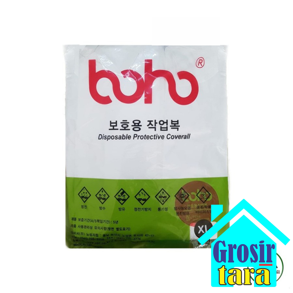 Baju APD Izin KEMENKES Hazmat Suit Coverall BOHO