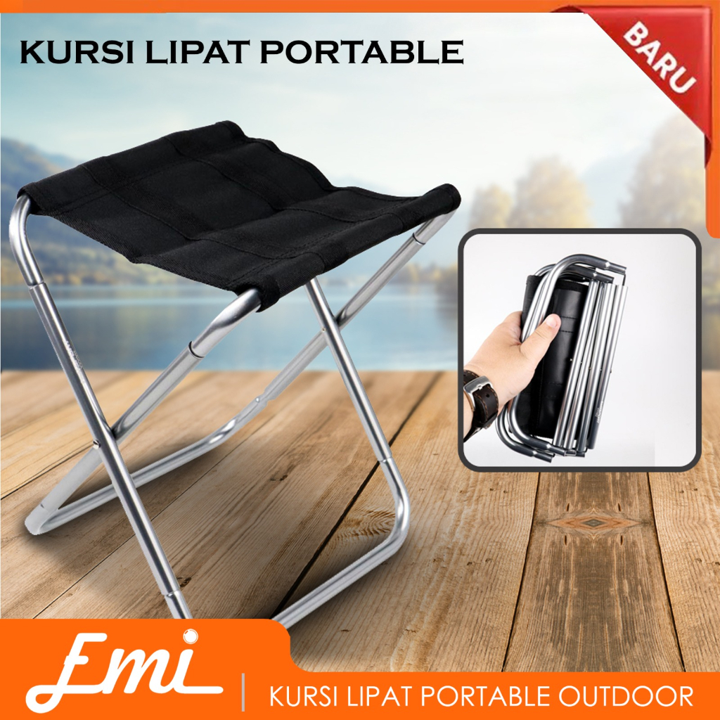 Kursi Lipat Portable Memancing Outdoor Fishing Chair 80Kg Maximal Load