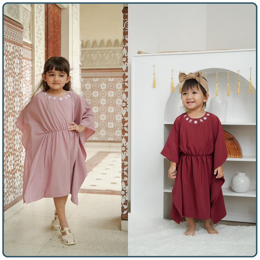 Nice Kids Flower Kaftan | Baju Muslim Anak