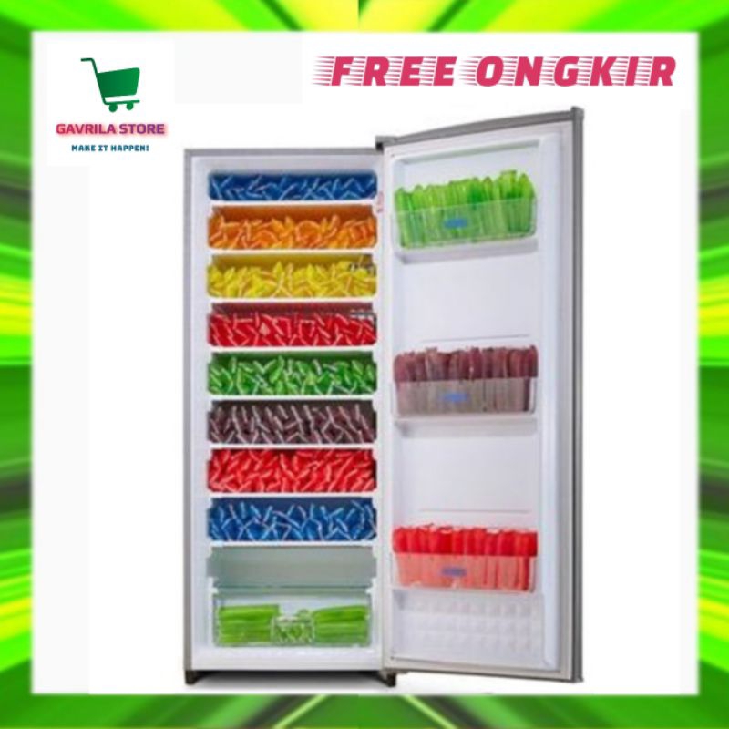 FREEZER BERDIRI SHARP STANDING FREEZER 8 RAK FJM155NSS 185 LITER