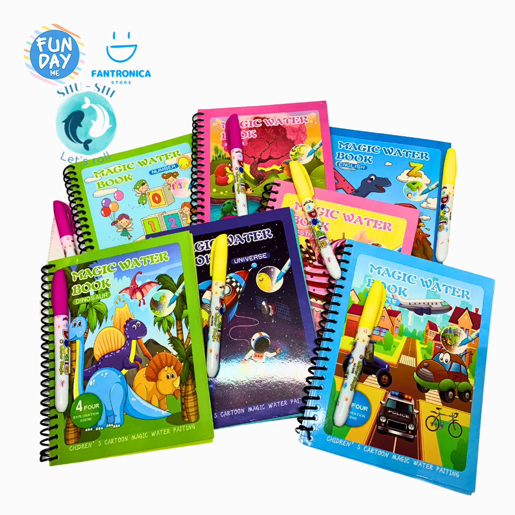 

Water Painting / Magic Water Drawing / Painting Book / Buku Gambar Mewarnai Edukasi / Buku Mewarnai Ajaib / Buku Mewarnai Water Doodle