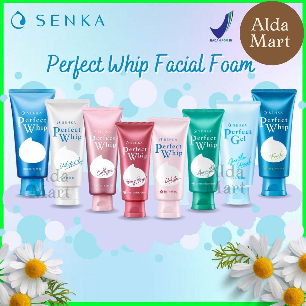 SENKA Perfect Whip Facial Foam 50g 100g 120g | clay white fresh anti shine collagen acne