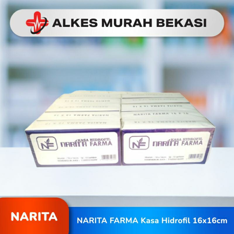 NARITA FARMA Kasa Hidrofil 16x16cm / kasa luka / kasa box / kasa hidrophyl