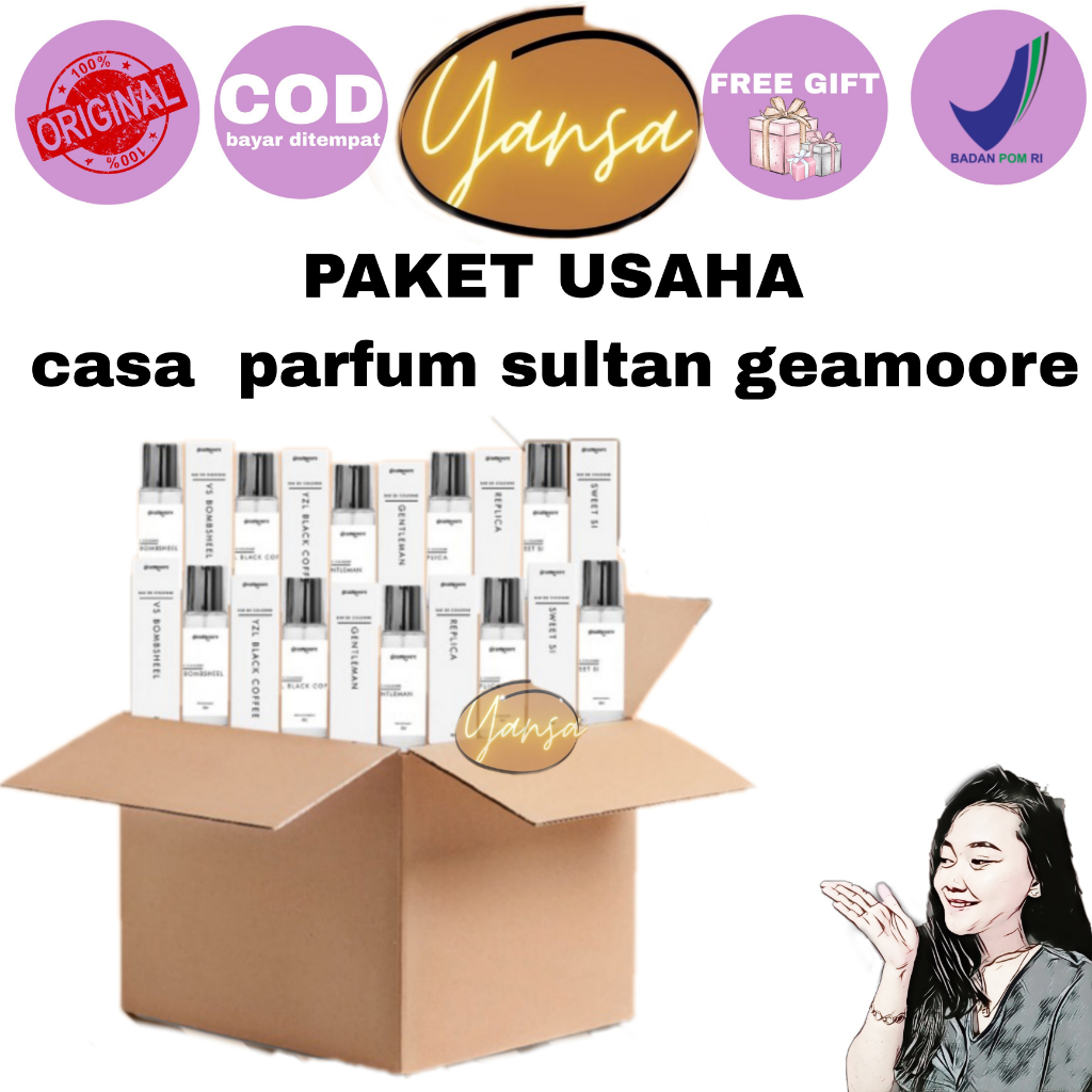 PAKET USAHA PARFUM GEAMOORE addited inspired deo hijab casa sultan