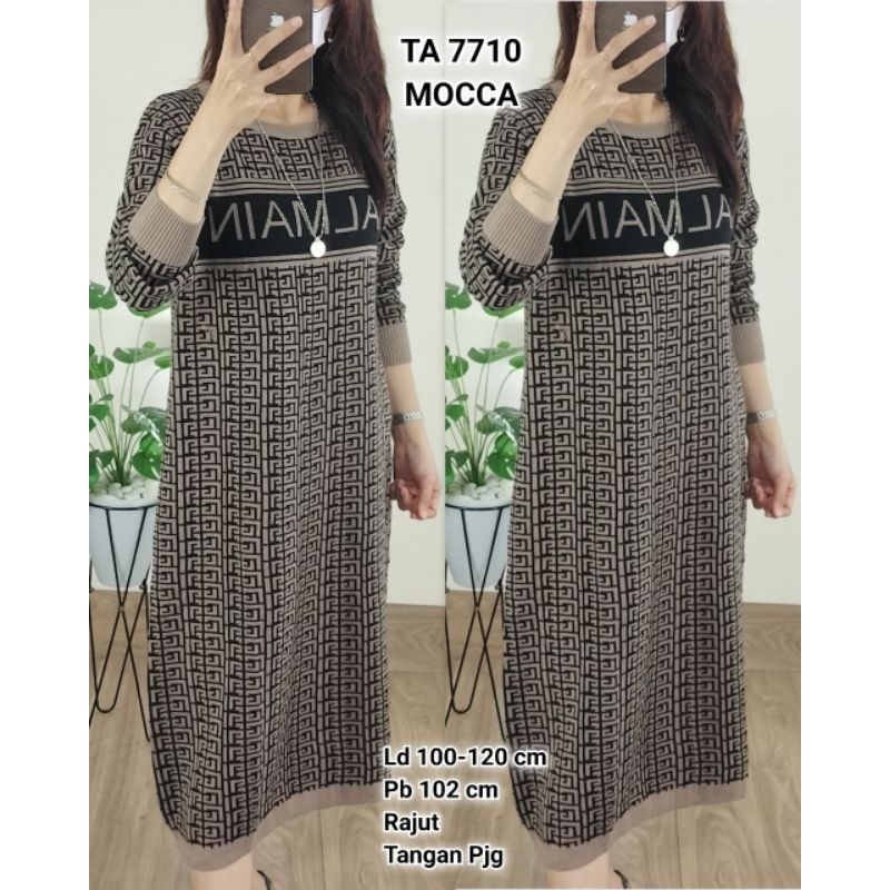TA 7710. Long Tunik Rajut Bangkok Bal*MAIN 146