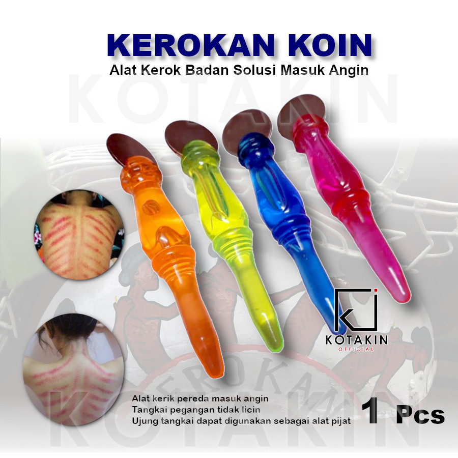 Alat Kerikan Koin &amp; Totok 2in1 Kerokan Masuk Angin Kerik Pijat Kerok logam Kesehatan Badan Punggung