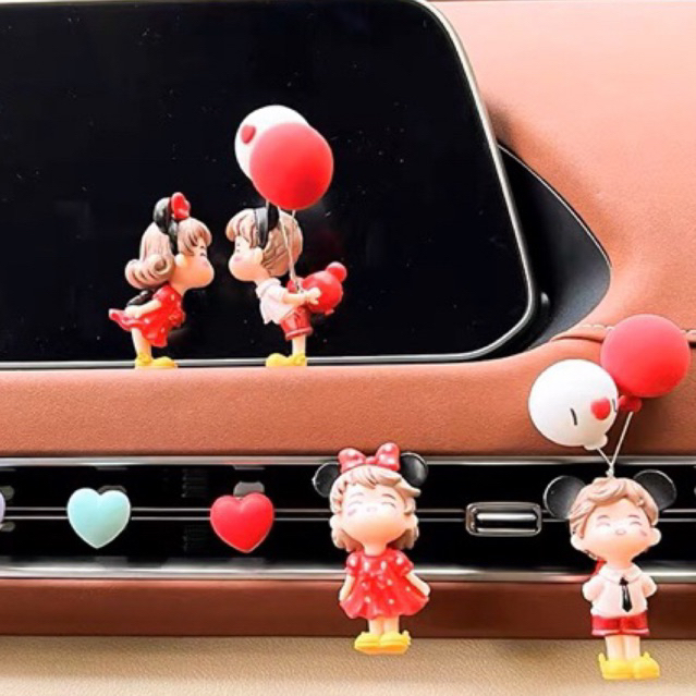 Nb Anime Pasangan Untuk Mobil Ornamen Model Gambar Balon Kiss Lucu Auto Dekorasi couple