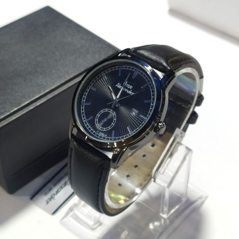 jam tangan pria elegan strap kulit jose alexandre original