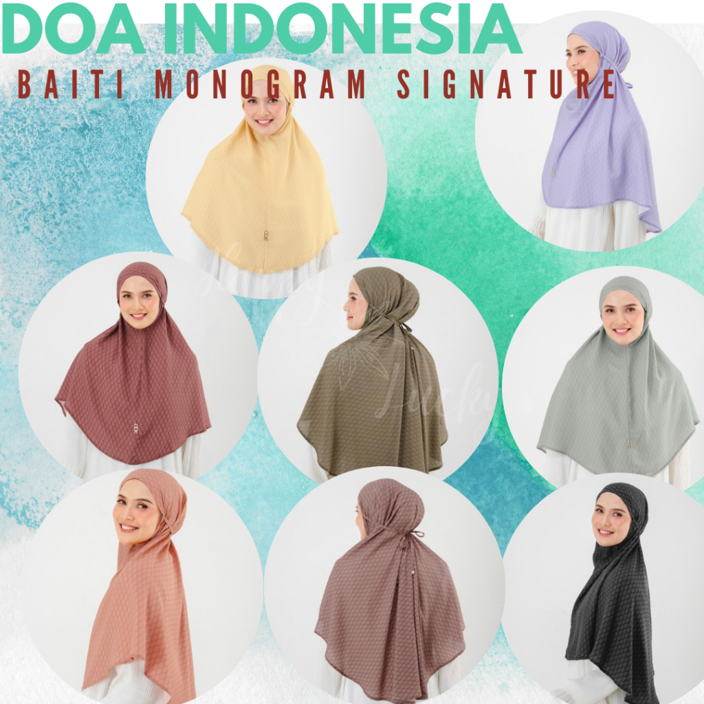 Promo DOA Khimar/Bergo (Jilbab/Hijab Instan) - Baiti Monogram Signature Series - BUKAN REJECT