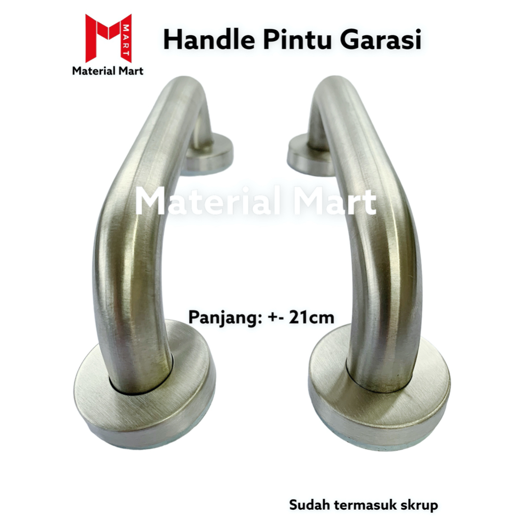 Pull Handle Garasi Stainless | Tarikan Pintu Rumah | Gagang Pintu | Material Mart