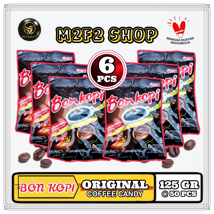 

Permen Bonkopi Original Coffee Candy | Kopi Hitam - 125 gr (Kemasan 6 Pack)