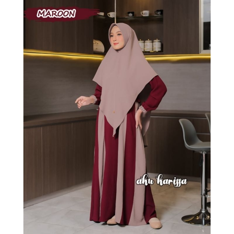 GAMIS SYARI AKU KARISSA SELVI baju muslim wanita set khimar outfit terbaru