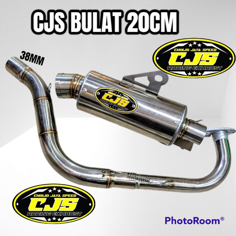 KNALPOT BEAT ROADRACE ORIGINAL CJS BULAT BEST3 20CM KOLONG BAWAH ROADRACE DM 38mm