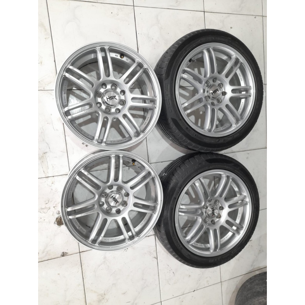 Velg Mobil Bekas Ring 16 BOON HSR R16 Lebar 7 Lubang 4 BAN 195 50 R16