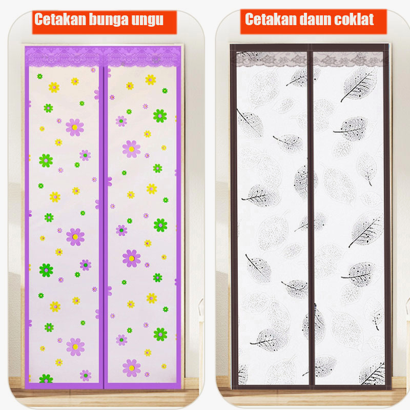 REAIM tirai magnet elegan plastik PVC (khusus ruanga AC) 90x210cm / Tirai Pintu kamar /Tirai anti nyamuk Tirai Pintu Magnet