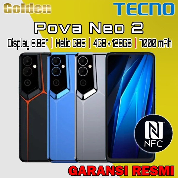 TECNO Pova Neo 2 NFC 4/128 Ram 4GB Internal 128GB Garansi Resmi
