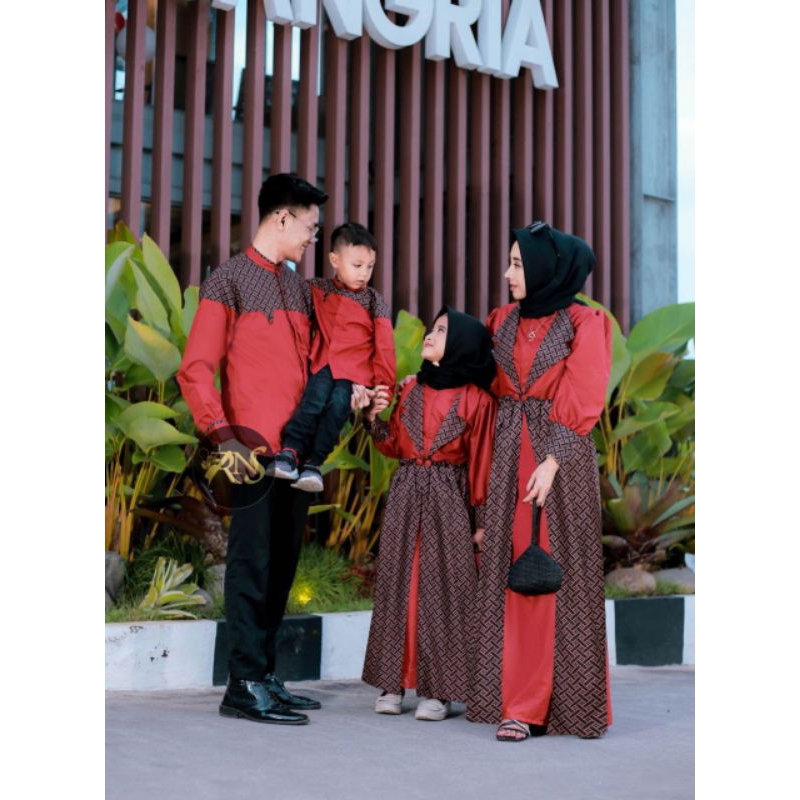 KOBATA KELUARGA KOBATA GAMIS KOBATA ANAK kobata dewasa Baju Keluarga Lebaran Baju koko keluarga