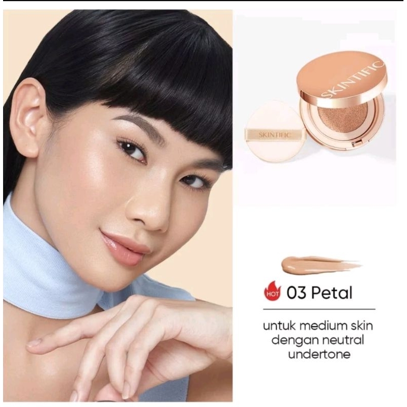 SKINTIFIC Cover All Perfect Cushion High Coverage Poreless&amp;Flawless Foundation 24H