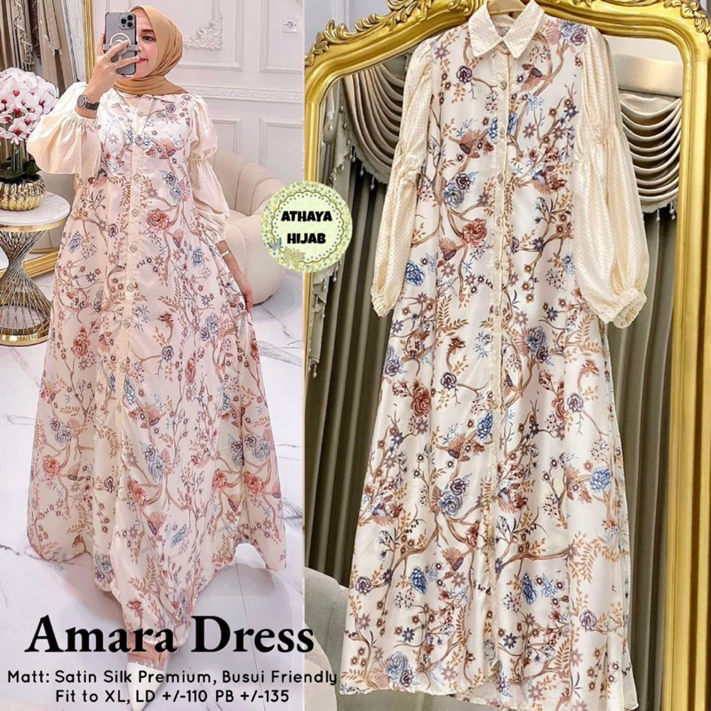 AMARA DRESS / SATIN SILK PREMIUM // ATHAYA HIJAB