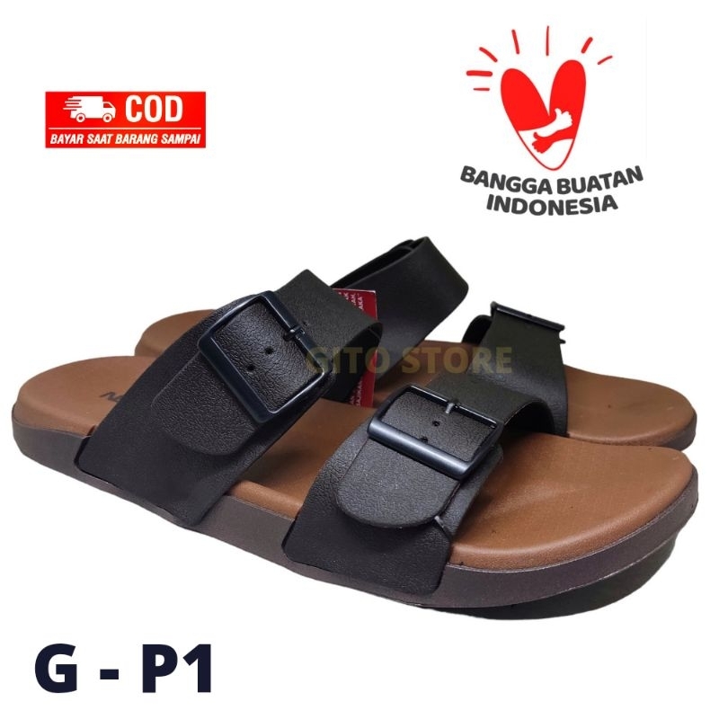 Sandal  Selop Pria New Sendal  Pria Model Ban Dua - Sandal Santai Pria