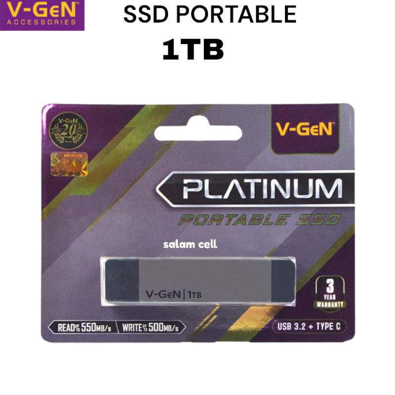 SSD V-GeN Portable Solid State Drive PSSD Original Vgen Garansi Resmi
