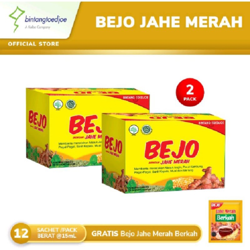 

Bejo Jahe Merah 2 BOX (24 sachet) FREE 6 sachet Jahe Merah Berkah