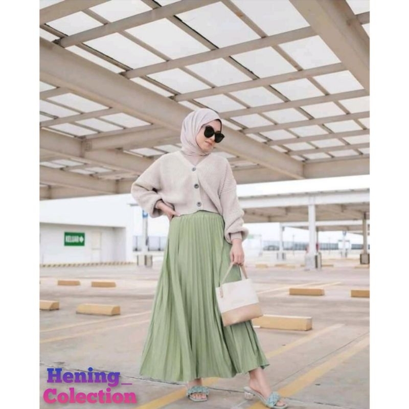 Rok Plisket Wanita Dewasa Rok Plisket Besar Rok Plisket Premium Rok Plisket Tebal