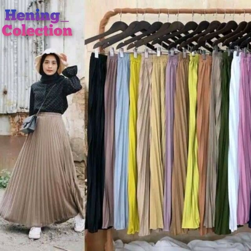 Rok Plisket Wanita Dewasa Rok Plisket Besar Rok Plisket Premium Rok Plisket Tebal