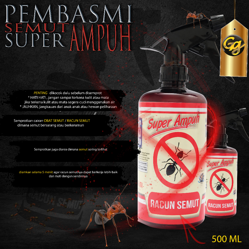 RACUN SEMUT / PEMBASMI SEMUT / PEMBASMI SEMUT TANAMAN / PEMBASMI SEMUT RUMAH SUPER AMPUH 500 ml
