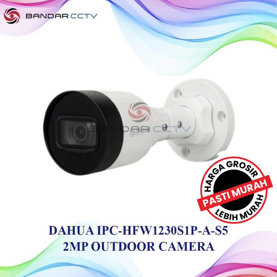 DAHUA IPC HFW1230S1P A S5 2MP OUTDOOR CAMERA H.265+ AUDIO IP67