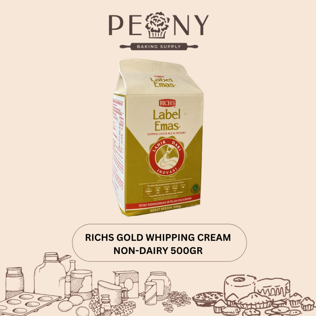 RICHS GOLD LABEL WHIPPING CREAM 907GR, 500GR (DIKIRIM DALAM KEADAAN BEKU)