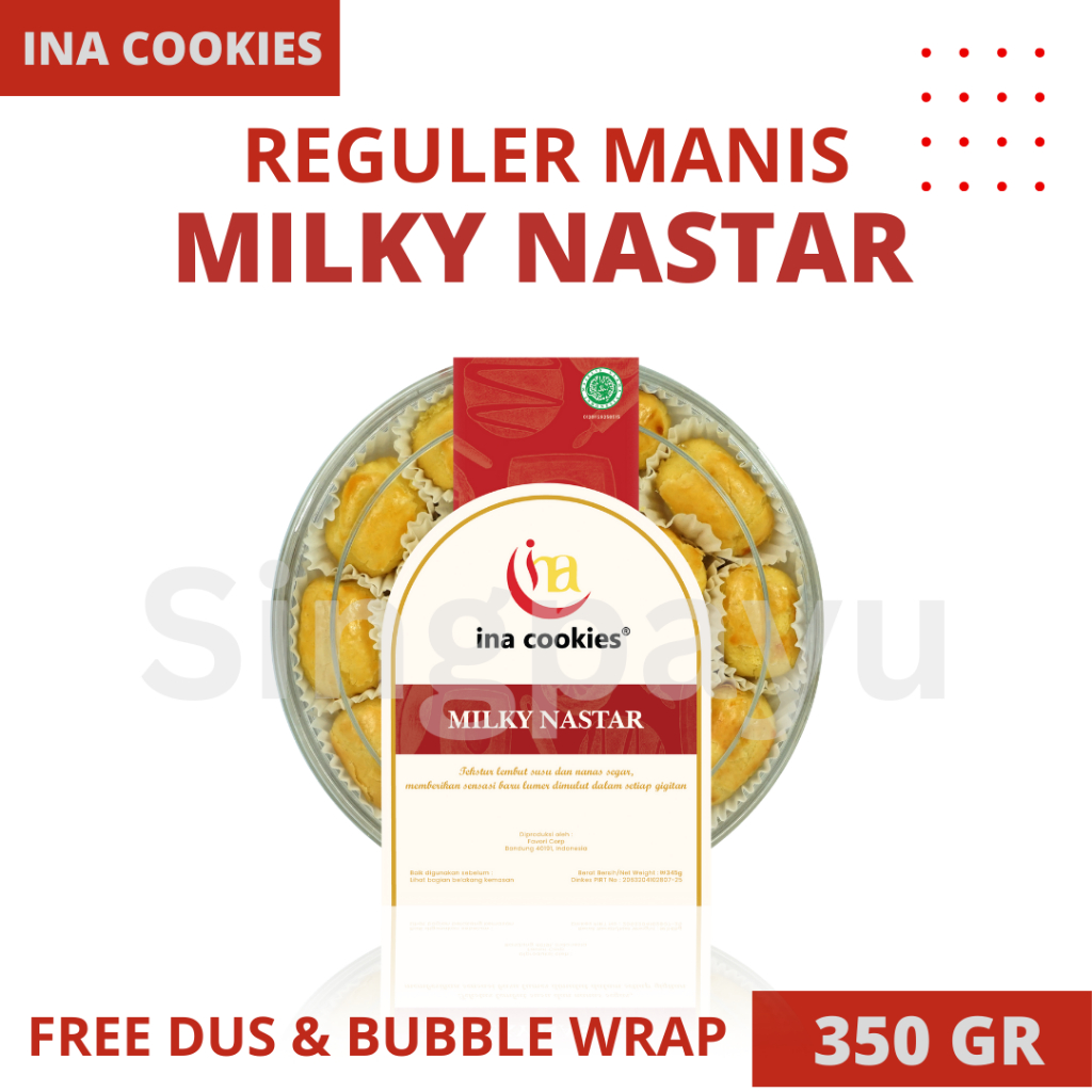 

Ina Cookies - REGULER MANIS - FREE Bubble Wrap/Dus, Ina Cookies, Kue Kering Handmade, Halal, Murah