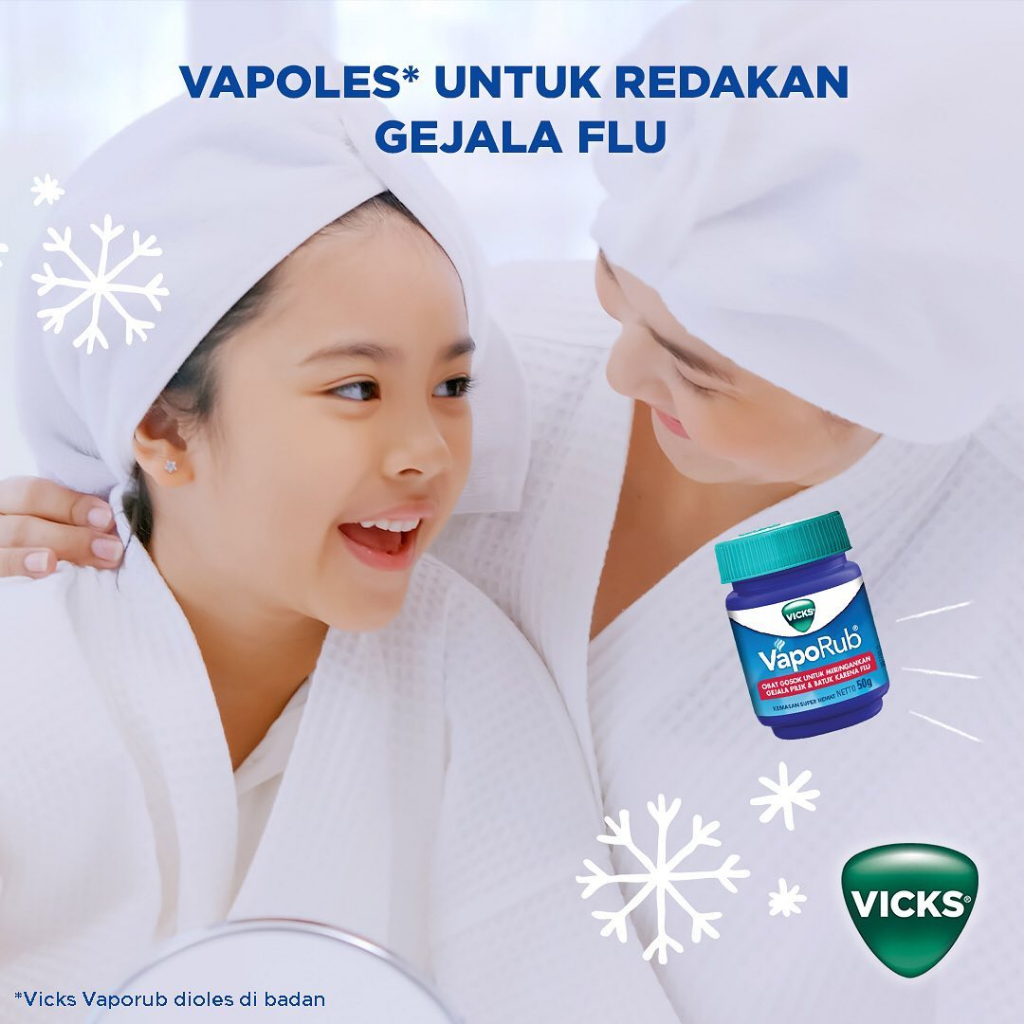 OBAT GOSOK Pilek &amp; Batuk VICKS VAPORUB 25gr - Kemasan Hemat Keluarga - Obat Gosok untuk Pilek &amp; Batuk Karena Flu ens