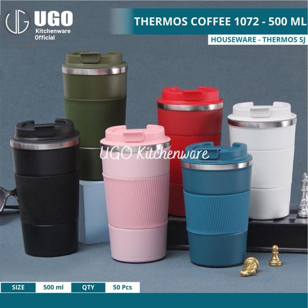 UGO Termos Coffee 1072 500m / tumbler air panas / dingin / gelas kopi botol kopi / gelas termos stai