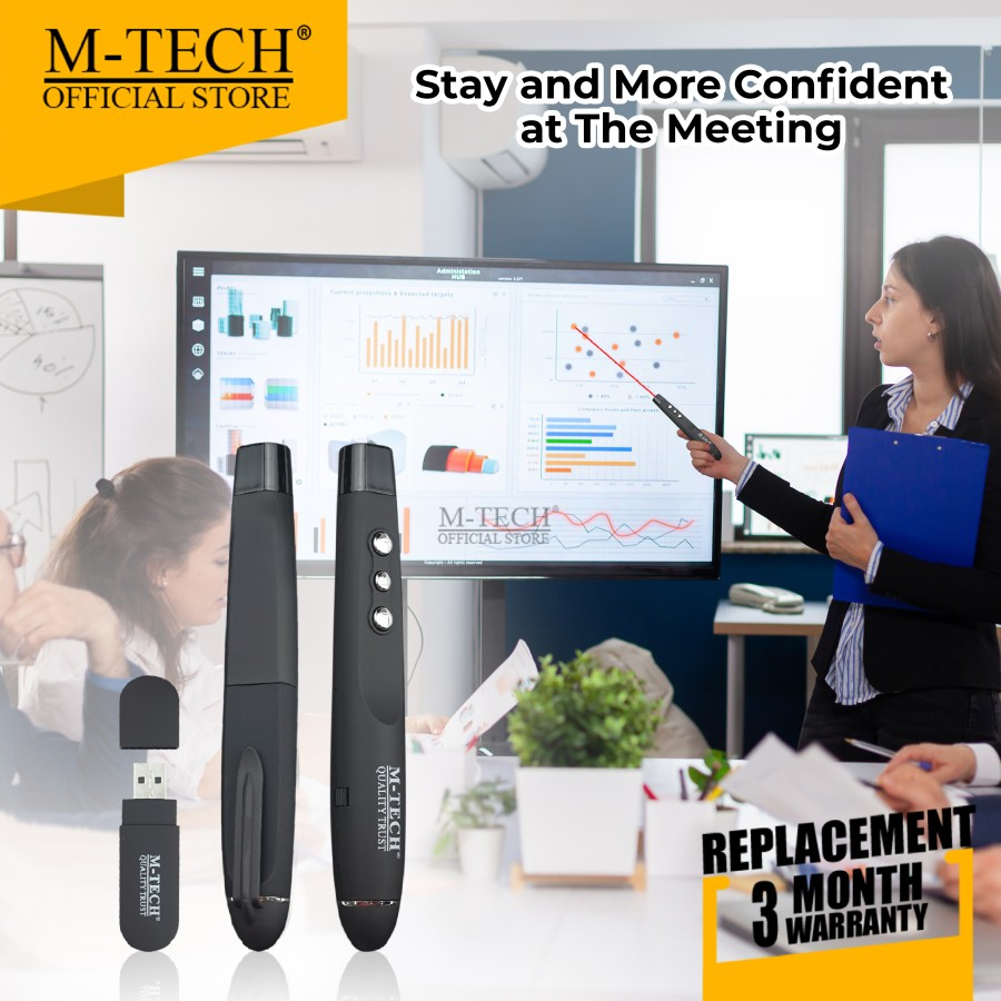 Wireless presenter m-tech 2.4ghz usb2.0 pp-1000 - Laser pointer pp1000