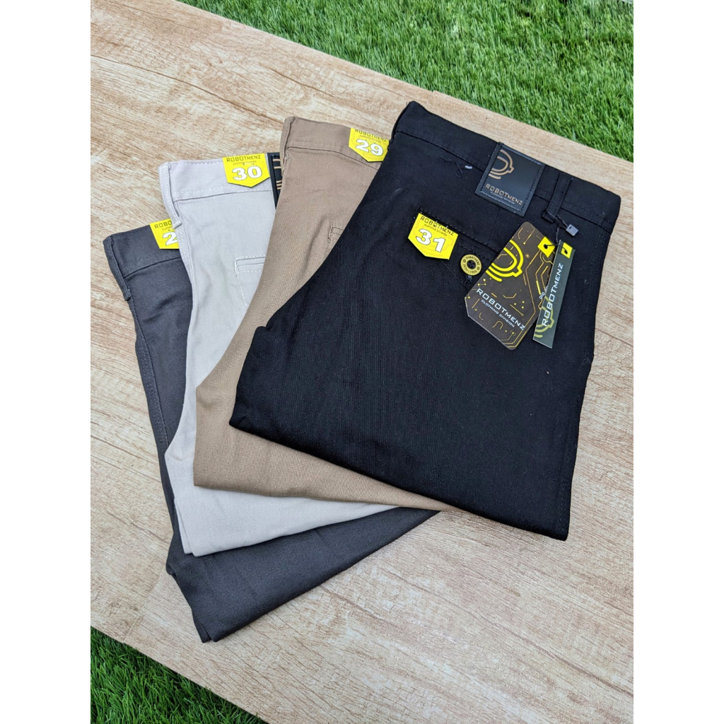 Celana Chino Panjang Pria Slimfit Katun Strecth Melar Cocok Buat Kerja Harian Size M-XL GMK