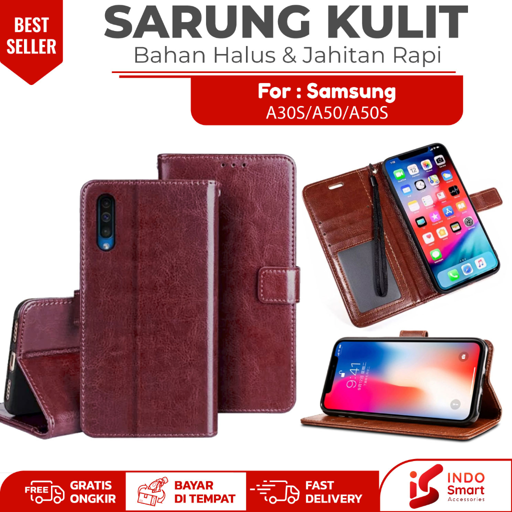 Samsung A30S A50 A50S A 30 / Case Samsung A30S A50 A50S A 50 / Leather Wallet Case Dompet Sarung Kul