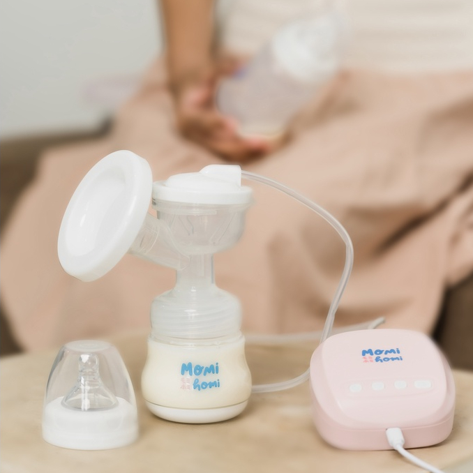 MOMI HOMI Kyoto Pompa ASI Elektrik 04 Hisap Kuat Electric Breast Pump USB BPA FREE Anti Colic Automatic Electrical Milk Breast Pump + Botol Dot 150ML pumping asi elektrik Newborn