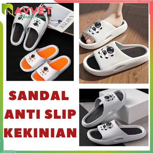 AVVET Sandal Slop Wanita Pria 6732  Sendal Wanita Kekinian Anti Slip Sandal Rumah Sandal Pria Sandal Wanita Korea Sandal Slop Flat Empuk Elastis