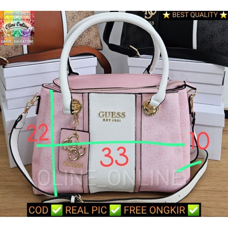 (WODB) Tas Cathleen satchel status 3 color selempang crossbody tali panjang top handle bag gift bag satchel gb large big medium office kantor tas jinjing a4 g dan s