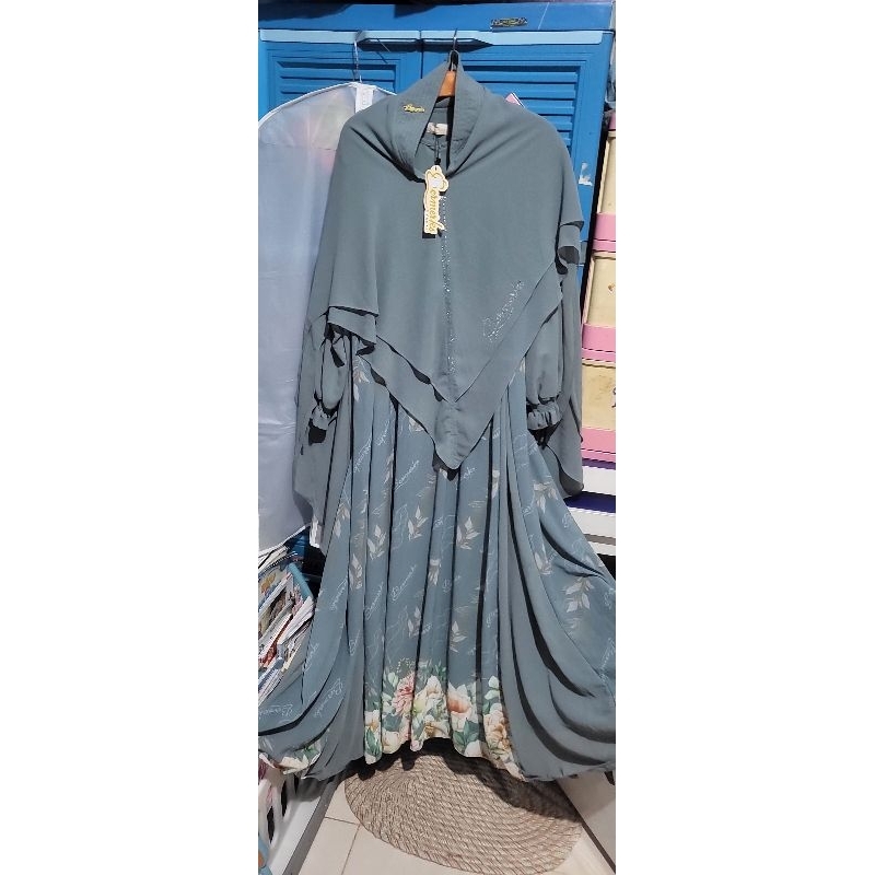 Gamis syari Brand BERMERKS Shela Mint