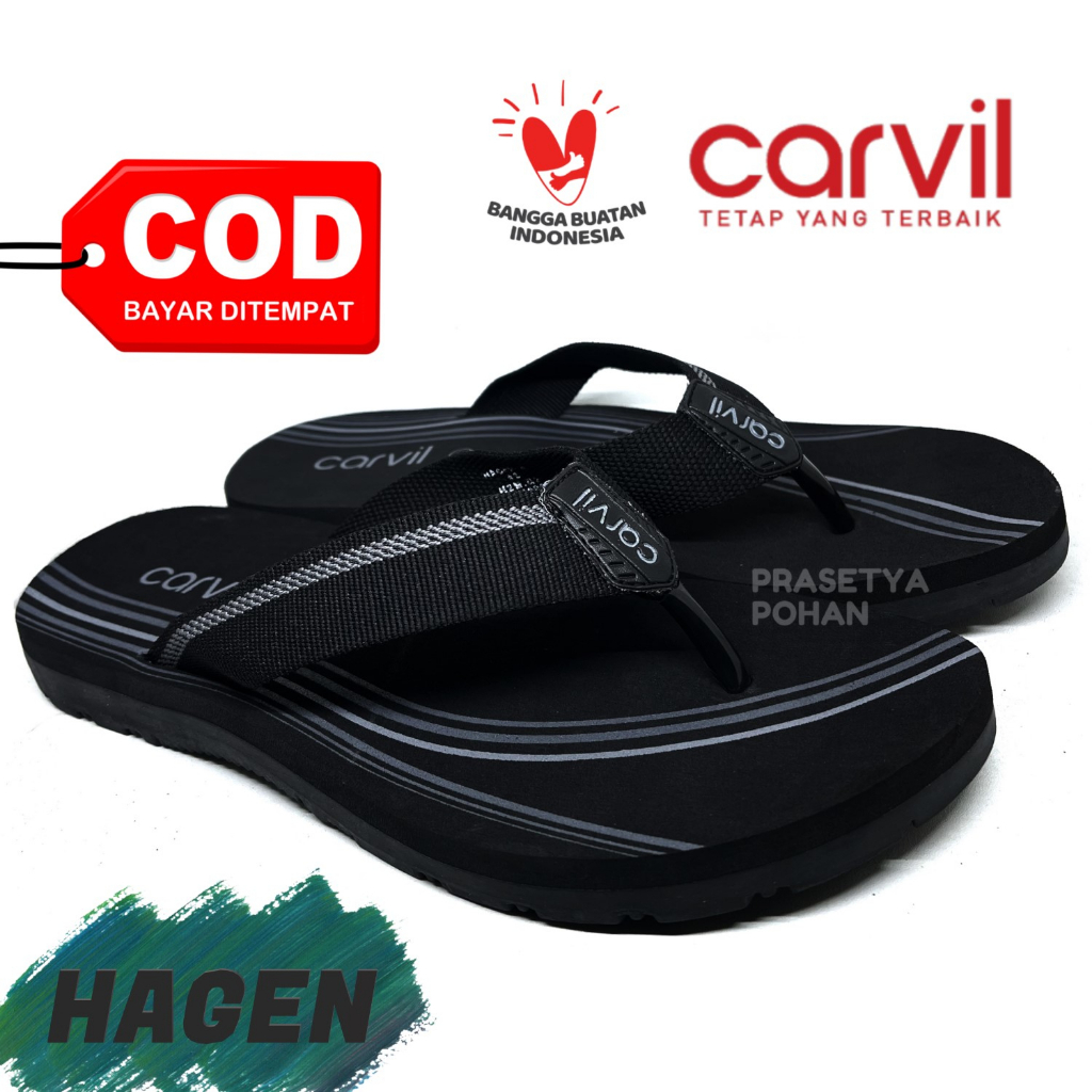 Sandal Pria Carvil Ukuran Besar 44 Original Anti Air - Sendal JUMBO