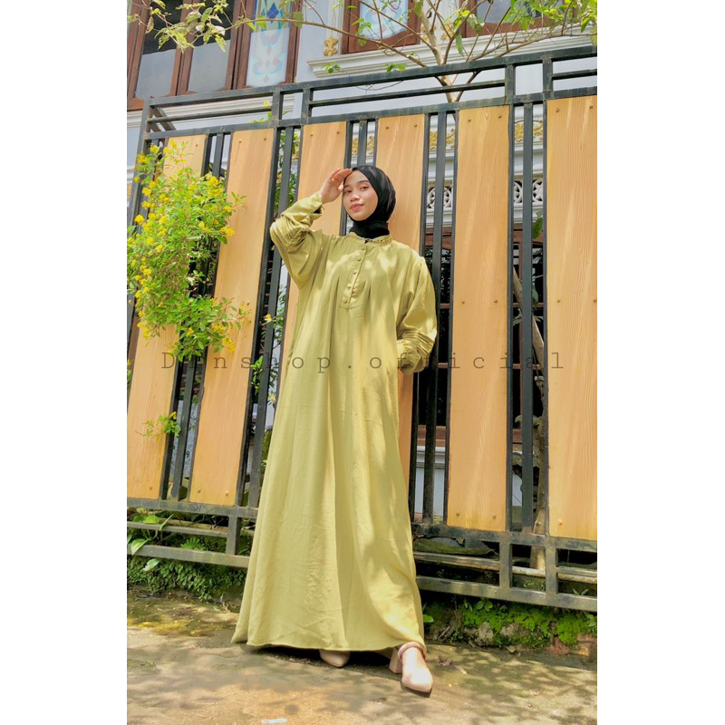 GINA DRES GAMIS WANITA BAHAN AIRFLOW CRINKLE PREMIUM TERLARIS FASHION MUSIM BUSUI FRIENDLY
