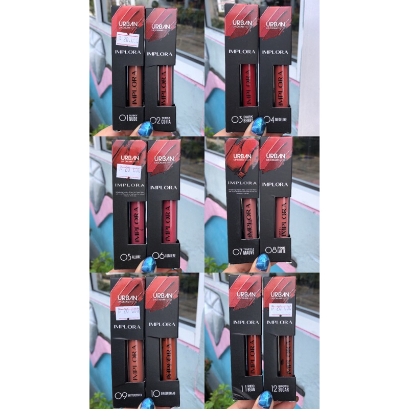 LIP CREAM MATTE IMPLORA/READY 1 - 20 | IMPLORA URBAN MATTE LIPCREAM | Implora Lip Cream Lipstick